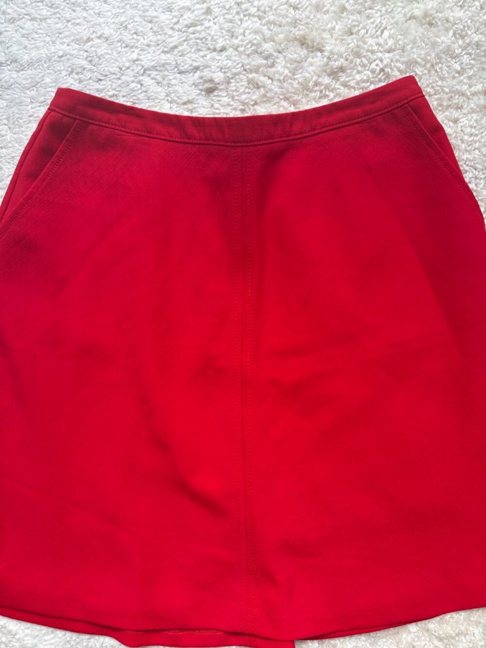 LOFT Red A-Line Mini Skirt with Pockets — Size 6